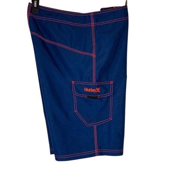 HURLEY 10" Surf Board Shorts Swim Trunks in Blue Men's 34 - Picture 2 of 12